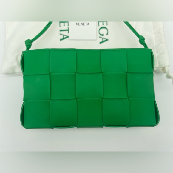 ❌❌SOLD! ❌❌NEW BOTTEGA VENETA CASSETTE GREEN LEATHER BAG PURSE AUTHENTIC! - Picture 7 of 16